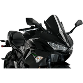 PUIG HI-TECH PARTS Race Windscreen - 19" - Black - Kawasaki 3881N